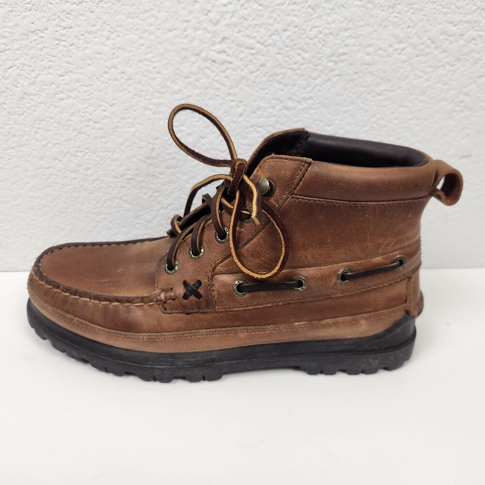 Ralph Lauren Otero Mid Hiking Boot in Tan Brown Women Size 8.5 - Picture 2 of 11